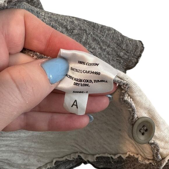 Eileen FIsher Double Layer Ripple Knit Notch Collar Blazer Heather Gray Medium - Picture 6 of 8